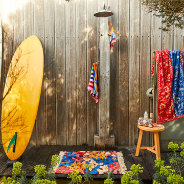 Sage & Clare - Francesca Bath Mat - Garnet