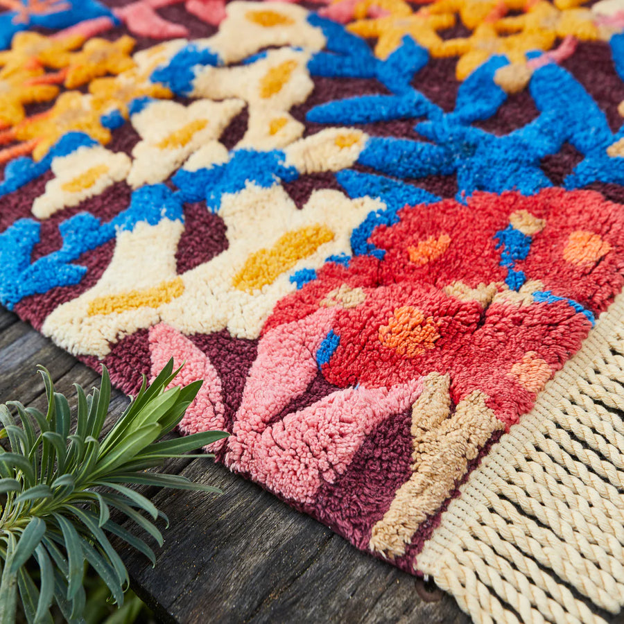 Sage & Clare - Francesca Bath Mat - Garnet