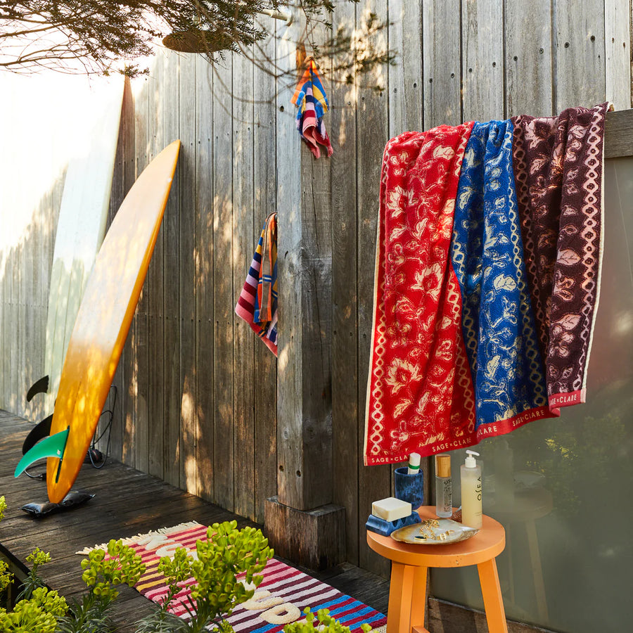 Sage & Clare - Thea Bath Sheet - Vermillion