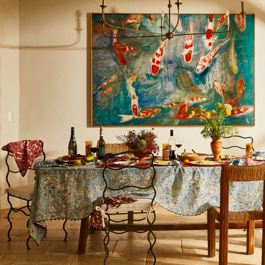 Sage & Clare - Lucia Tablecloth - Cerulean