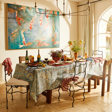 Sage & Clare - Lucia Tablecloth - Cerulean