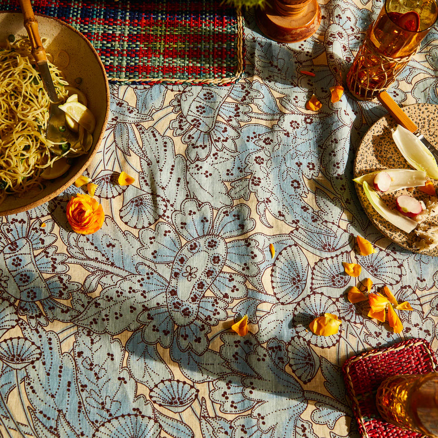 Sage & Clare - Lucia Tablecloth - Cerulean