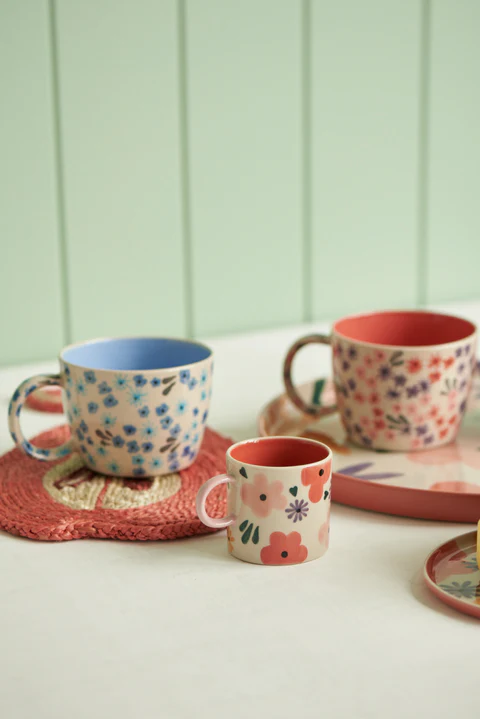 Jones & Co - Ditsy Espresso - Pink