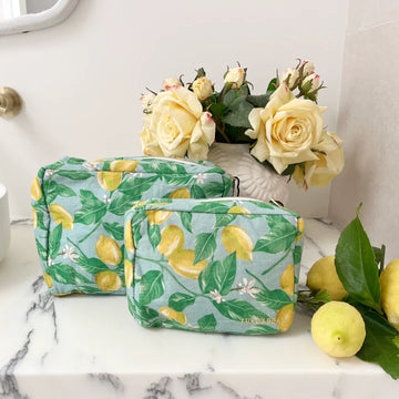 Luxe & Beau - BLUE LEMON COSMETIC BAG