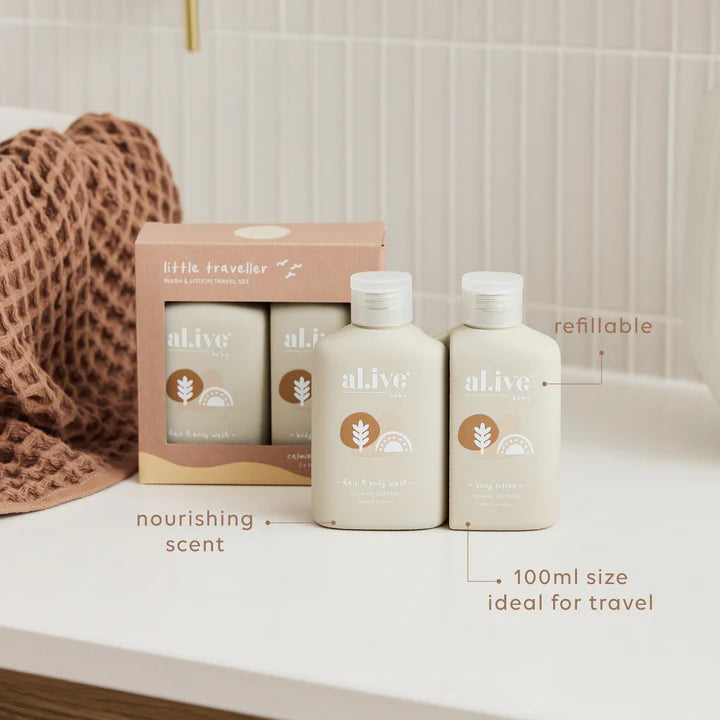 Al.ive Body -  Little Traveller - Wash & Lotion Travel Set