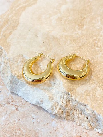 Angels Whisper - Amaline 18k Gold Hoop Earrings (Small)