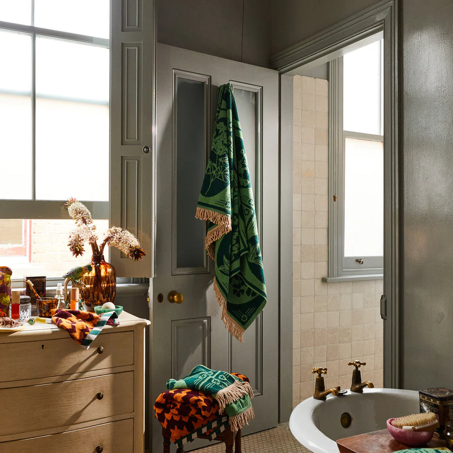 Sage & Clare - Gigi Bath Sheet - Emerald