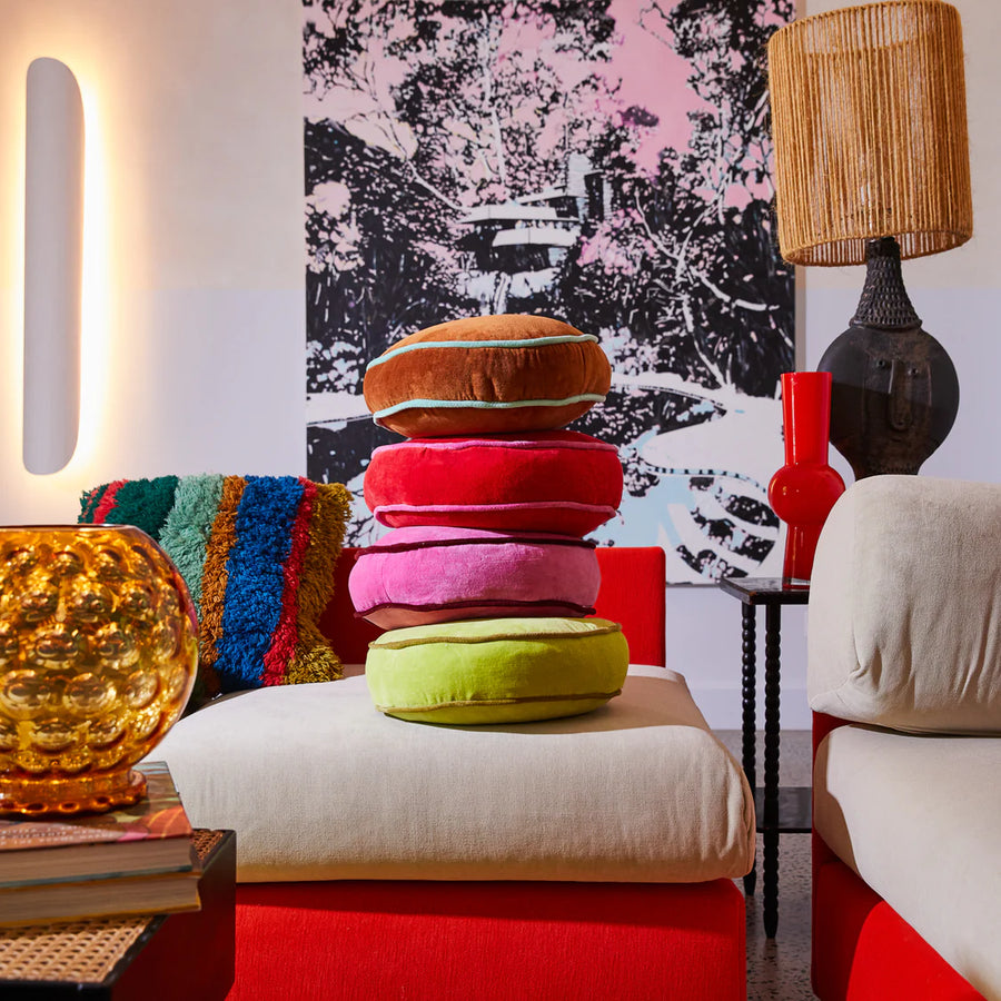 Sage & Clare - Castilo Round Velvet Cushion - Fuchais Fetaher Insert