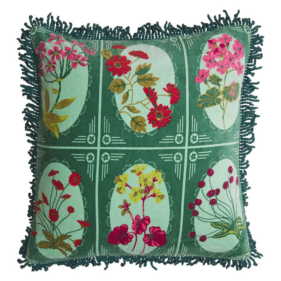 Sage & Clare - Gigi Velvet Cushion - Forest Feather Insert