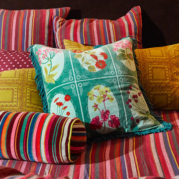 Sage & Clare - Gigi Velvet Cushion - Forest Feather Insert