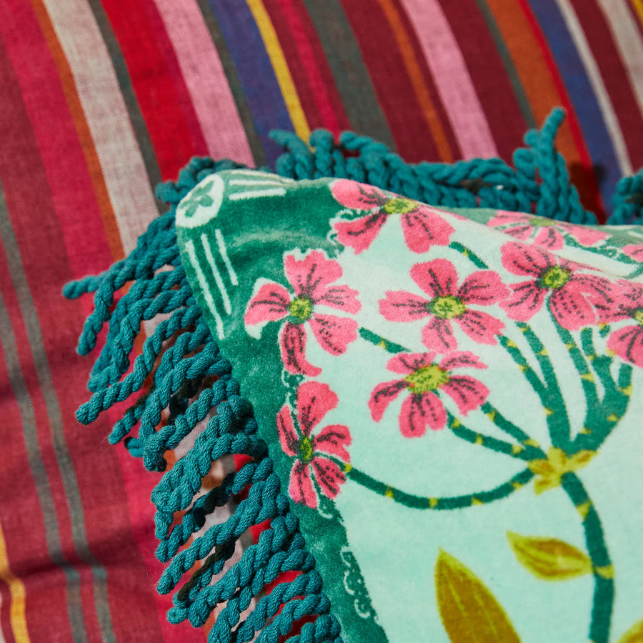 Sage & Clare - Gigi Velvet Cushion - Forest Feather Insert