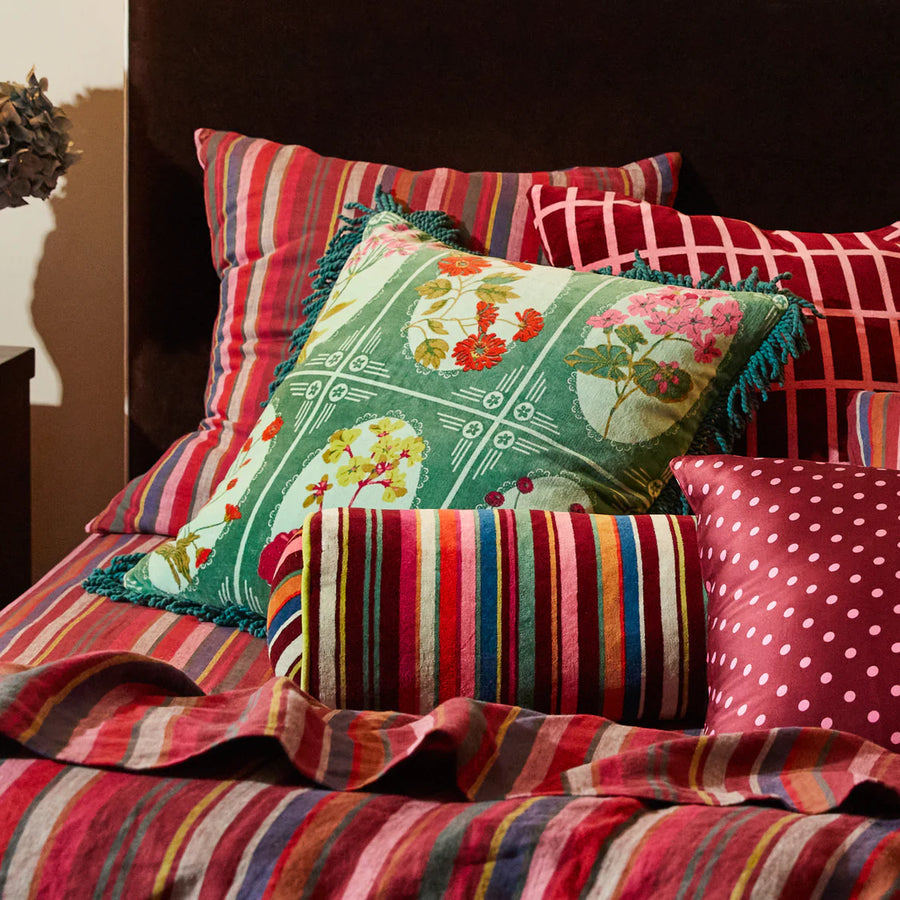 Sage & Clare - Gigi Velvet Cushion - Forest Feather Insert