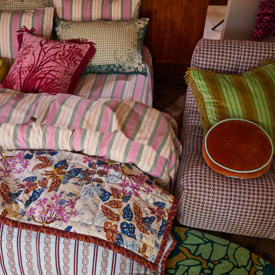 Sage & Clare - Brigitte Cotton Sheets - Fuchsia Fitted Sheet - Queen