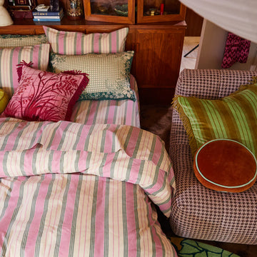 Sage & Clare - Brigitte Cotton Sheets - Fuchsia Fitted Sheet - King