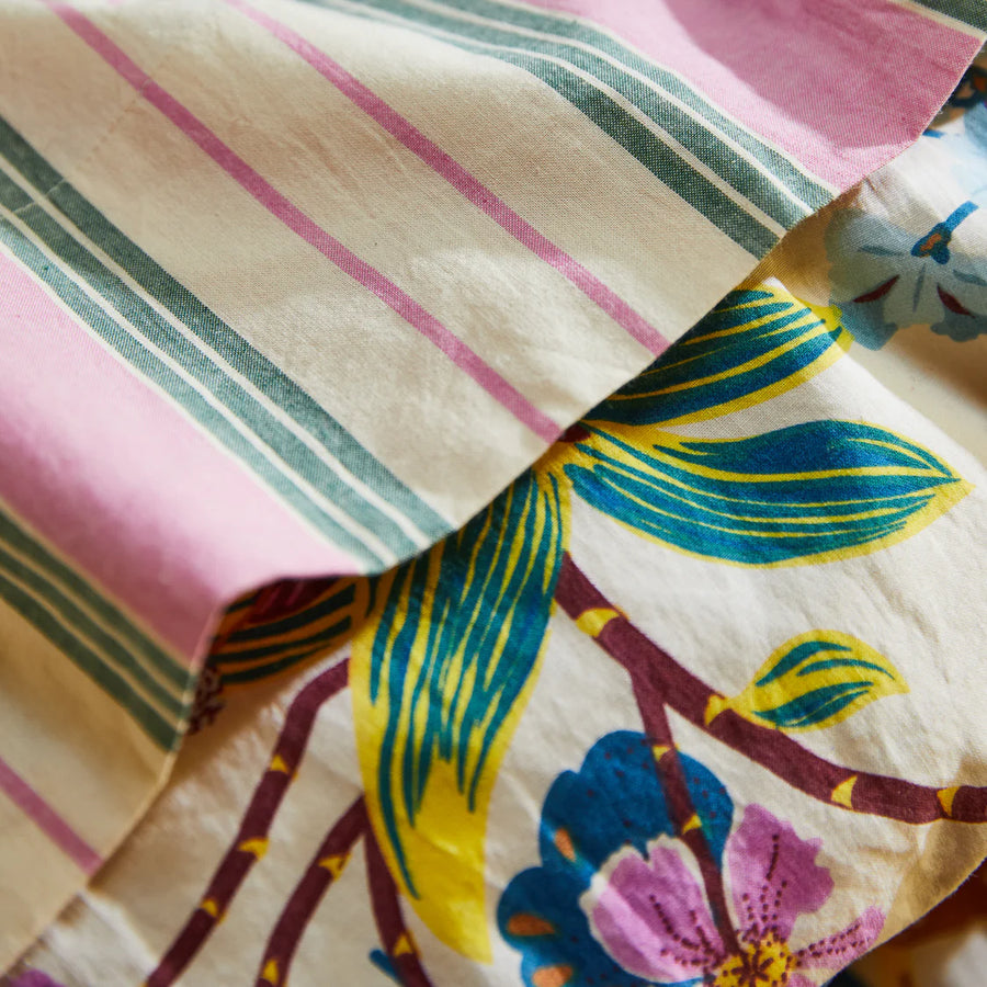Sage & Clare - Brigitte Cotton Sheets - Fuchsia Flat Sheet - King