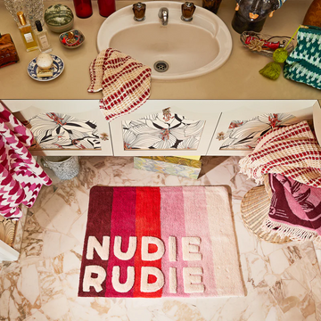Sage & Clare - Dariel Nudie Bath Mat - Scarlet