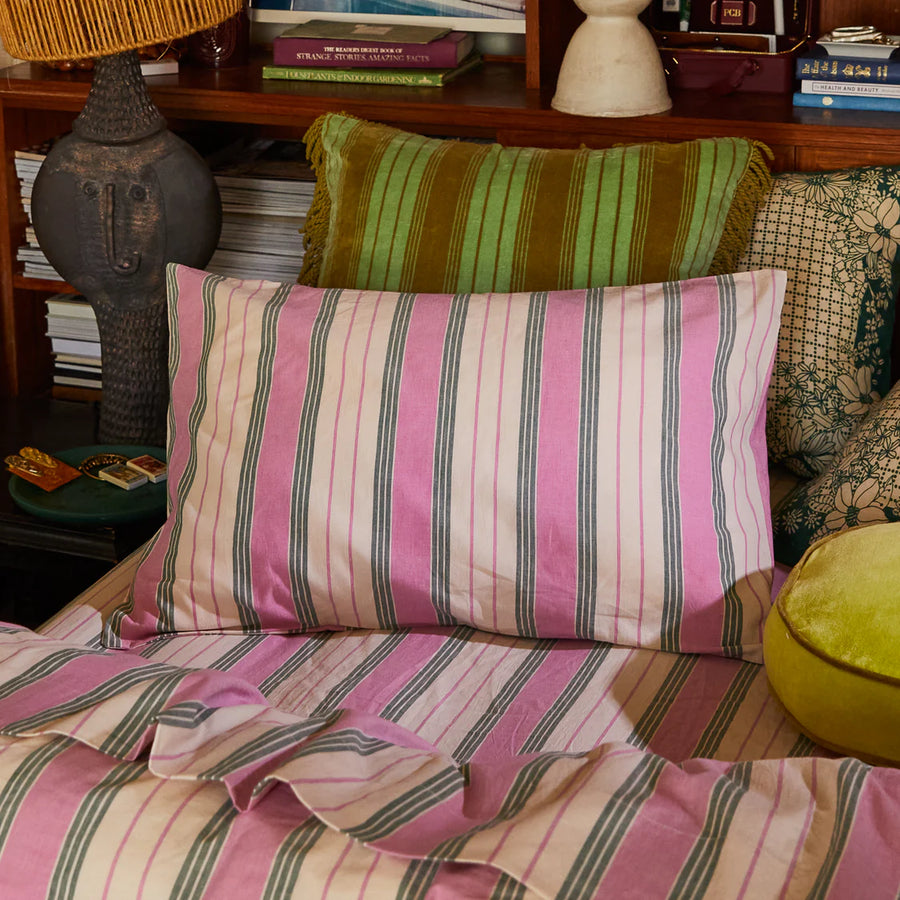 Sage & Clare - Brigitte Cotton Pillowcase Set - Fuchsia Standard