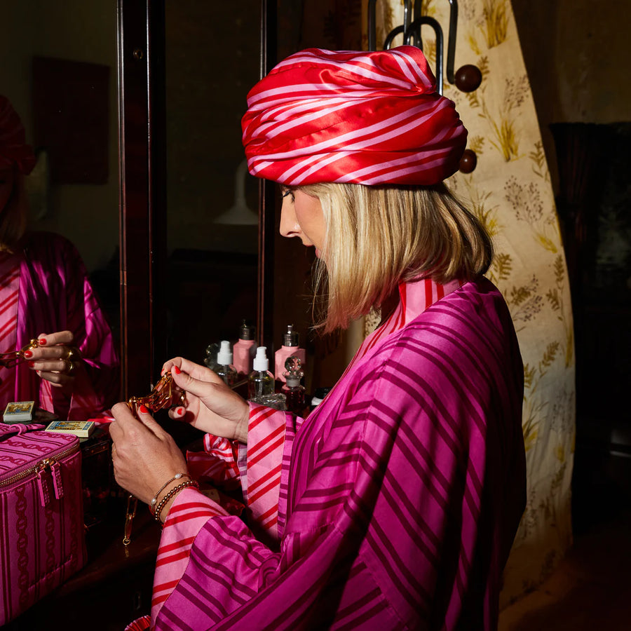 Sage & Clare - Taylor Silk Hair Turban - Scarlet