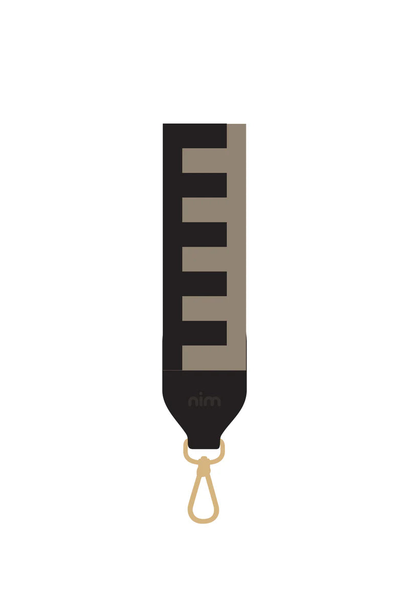 Nim - Shoulder Strap - Black/Taupe Block