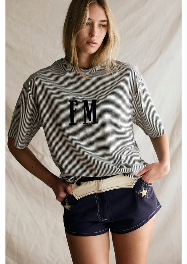 FARMER by Whitney Spicer - Oversize Stripe - Charcoal