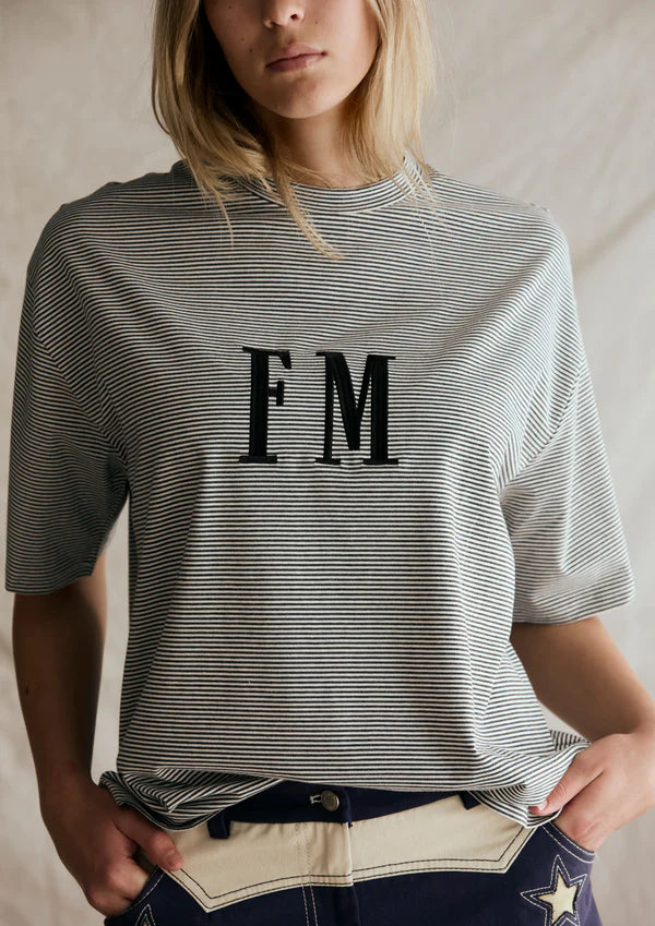 FARMER by Whitney Spicer - Oversize Stripe - Charcoal