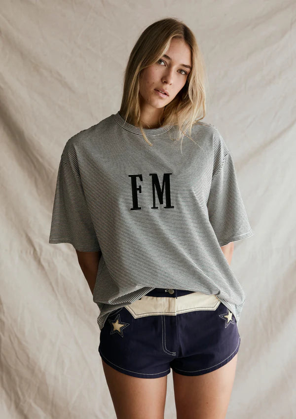 FARMER by Whitney Spicer - Oversize Stripe - Charcoal