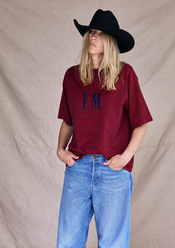 FARMER by Whitney Spicer - Oversize Stripe - Red/Navy