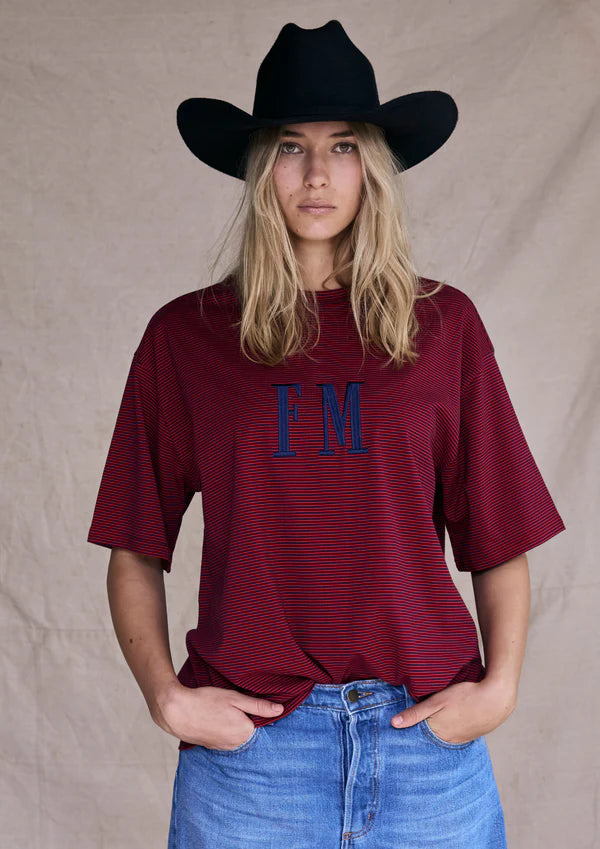 FARMER by Whitney Spicer - Oversize Stripe - Red/Navy