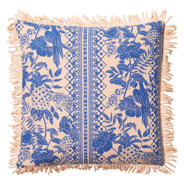 Sage & Clare - ALEXA PRINT CUSHION WITH FEATHER INSERT - LAPIS