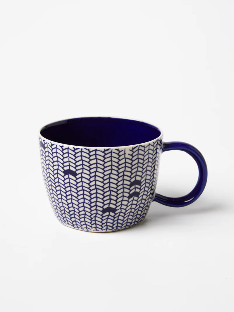 Jones & Co - BLUE WEAVE MUG