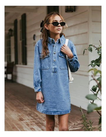Eve Girl - Quinn Dress - Blue - Kids Size 8-14