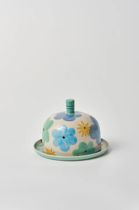 Jones & Co - Ditsy Butter Dish - Blue