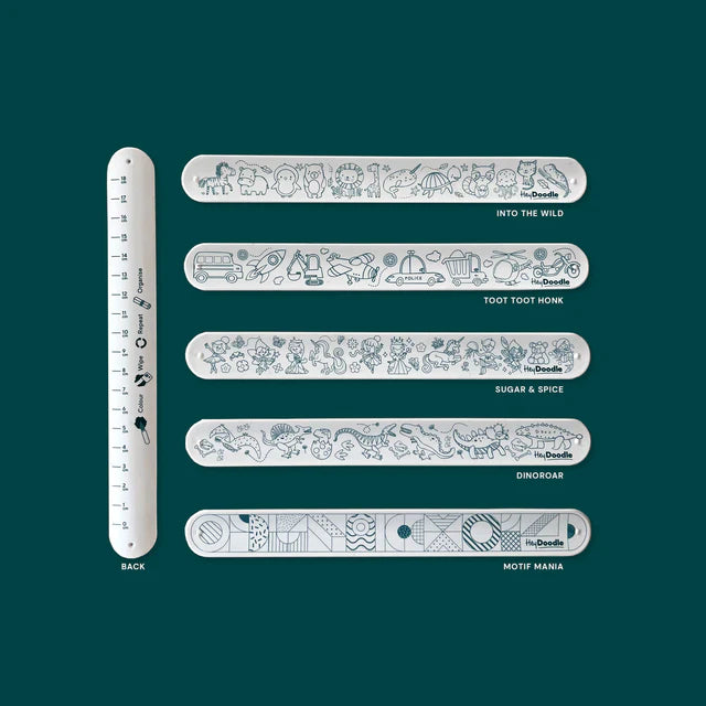 HeyDoodle - Sketchband - Reusable Colouring & Doodle Slap Bracelet - Into The Wild