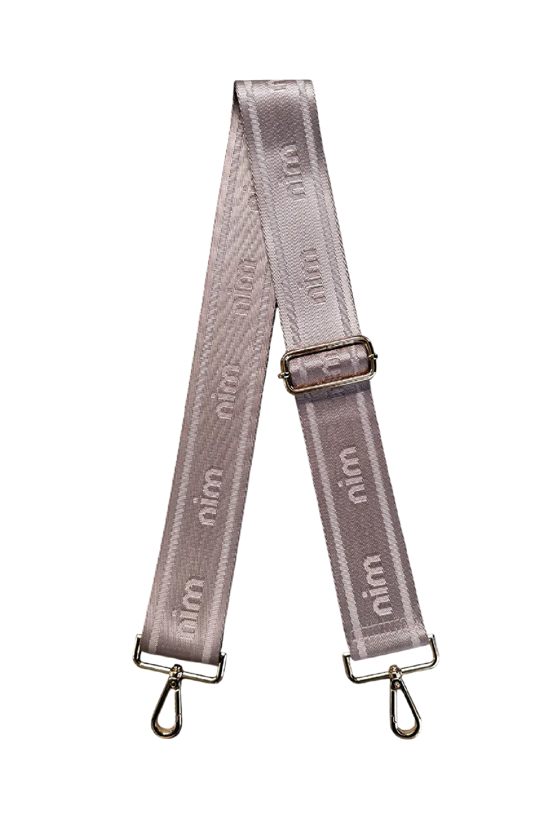 Nim - Shoulder Strap - Taupe Mono + Gold