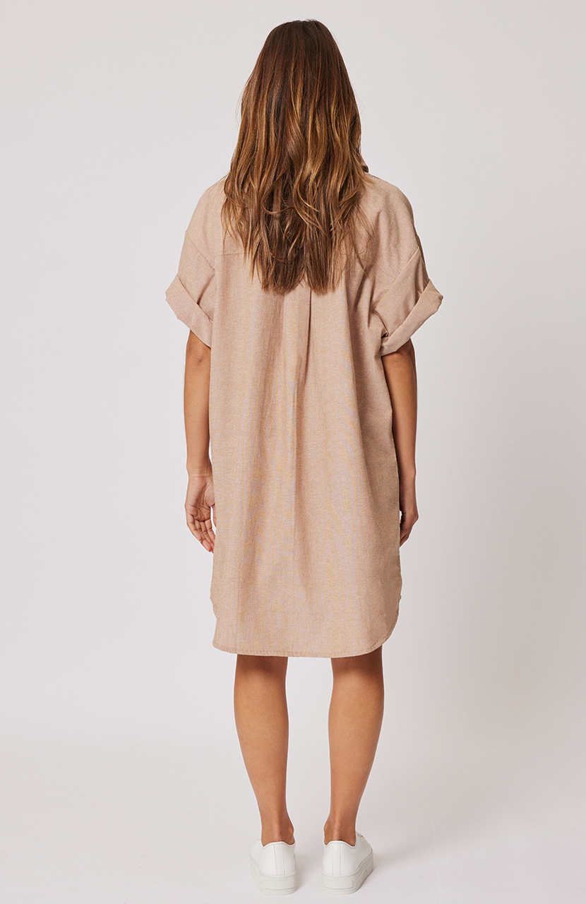 Cartel & Willow - Clare Shirt Dress - Almond Chambray