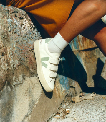 Veja - RECIFE CHROMEFREE LEATHER WHITE MATCHA