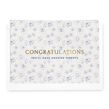 Honest Paper - 'You'll Make Amazing Parents' Daffodil New Baby Greeting Card