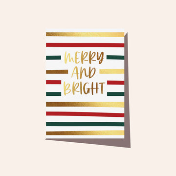 Elm Paper - Merry & Bright Stripe Card