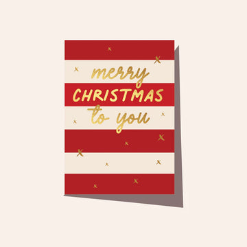 Elm Paper - Merry Christmas Stripe