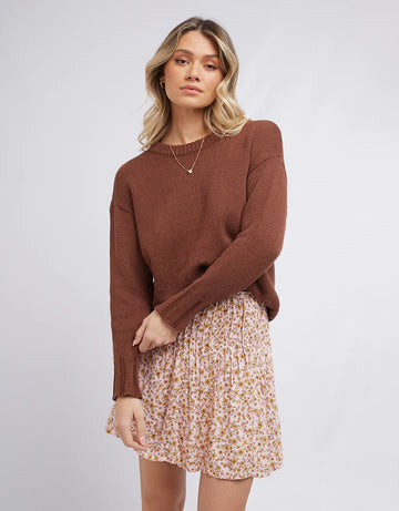 All About Eve - BONNIE KNIT CREW BROWN