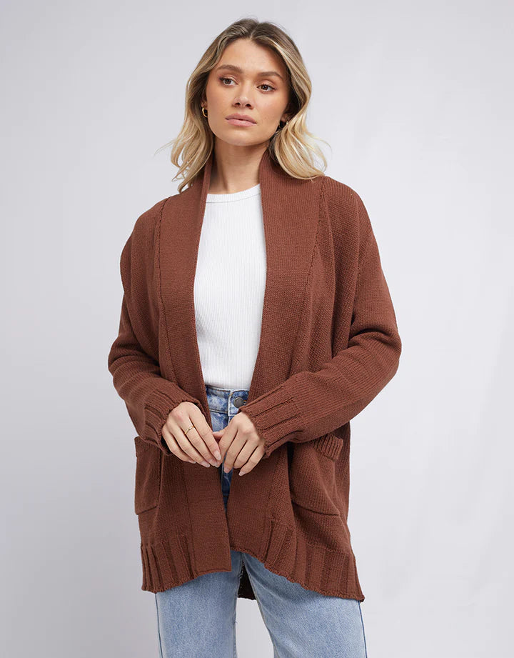 All About Eve - BONNIE KNIT CARDI BROWN