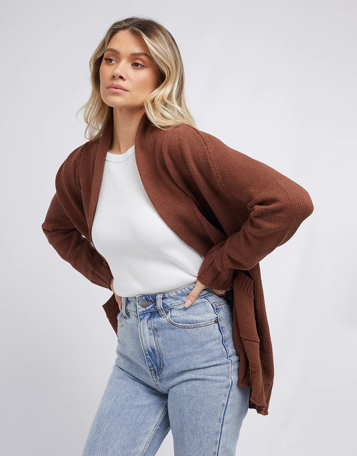All About Eve - BONNIE KNIT CARDI BROWN