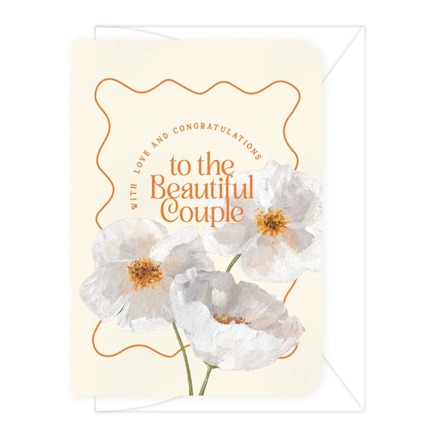 Honest Paper - 'Beautiful Couple' Poppies Greeting Card