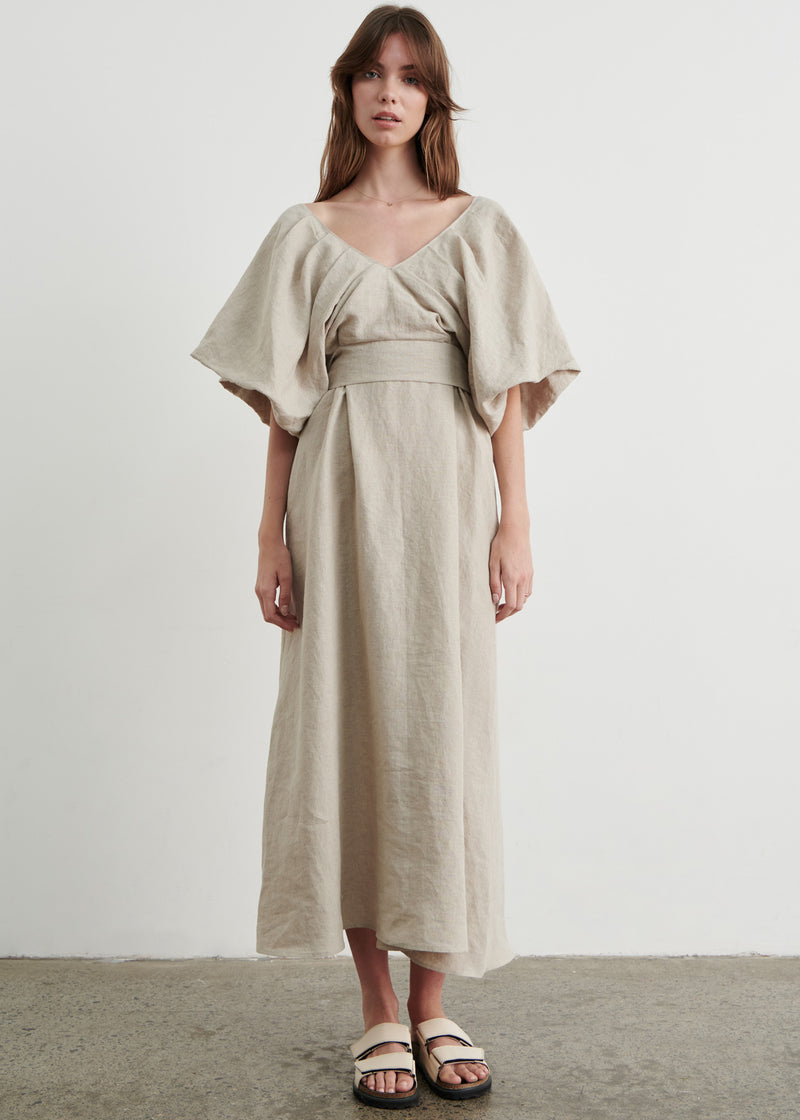 Apartment Clothing - Tess Draped Maxi Dress - Stone