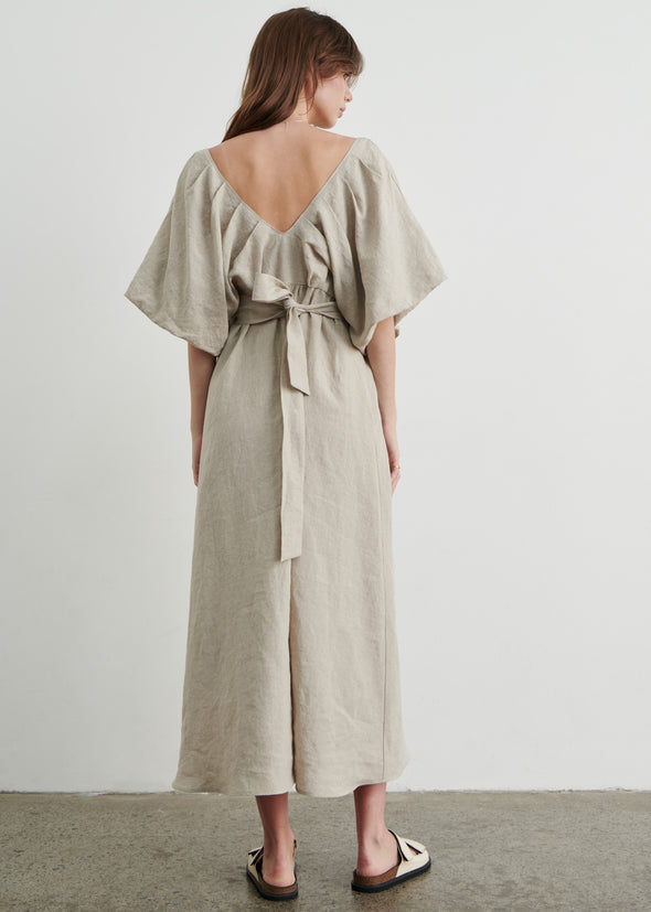 Apartment Clothing - Tess Draped Maxi Dress - Stone