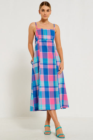 Bohemian Traders - Fixed Bodice Slip Dress - Madras