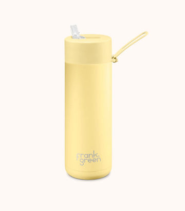 Frank Green - 20oz Ceramic Reusable Bottle / With Straw Lid - Buttermilk