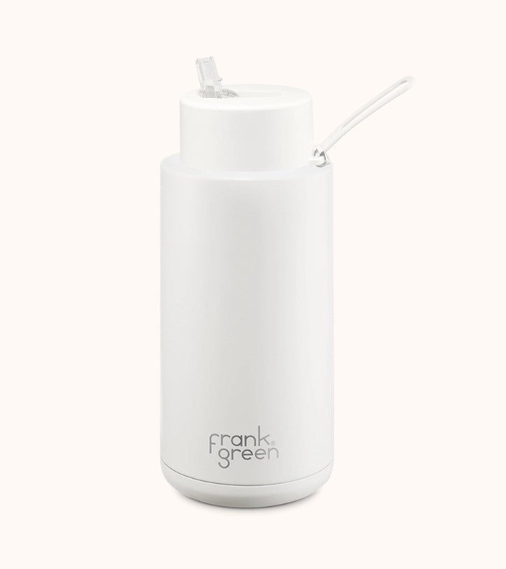Frank Green - Ceramic Reusable Bottle - Straw Lid 34oz / 1,000ml - Cloud