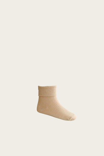 Jamie Kay - Ribbed Socks - Croissant
