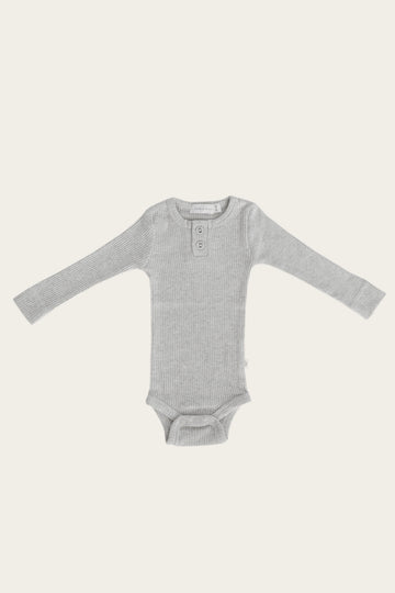 Jamie Kay - Organic Essential Bodysuit - Light Grey Marle